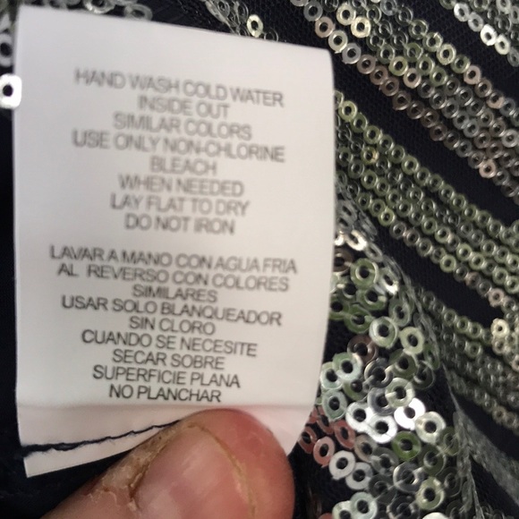 NWT Speechless Navy Sleeveless Dress Sequin Bodice - Picture 13 of 14